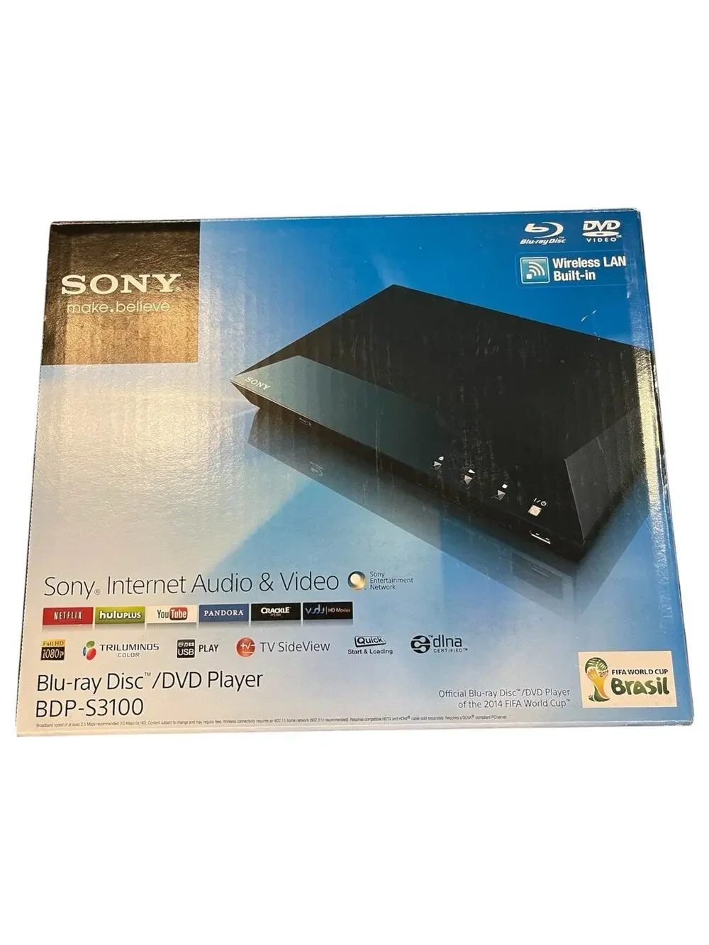 Sony BDP-S3100 Blu-ray DVD Player WiFi Streaming Remote Complete Box w/HDMI